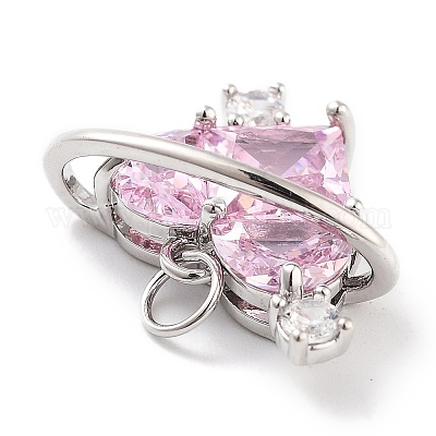 Латунные микро проложить кубического циркония подвески ZIRC-L104-001P-1