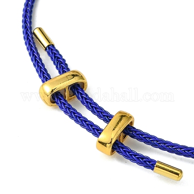 Браслет лэмпворк сглаз и латунные бусы BJEW-A008-01D-1