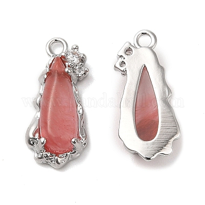 Латунные микро проложить кубического циркония подвески KK-C028-12P-05-1