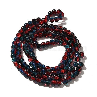 Стеклянные бусины кракле X-CCG-C002-6mm-10-1