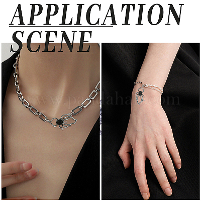 20 шт. подвески-соединители из сплава черного стекла FIND-SC0005-42-1