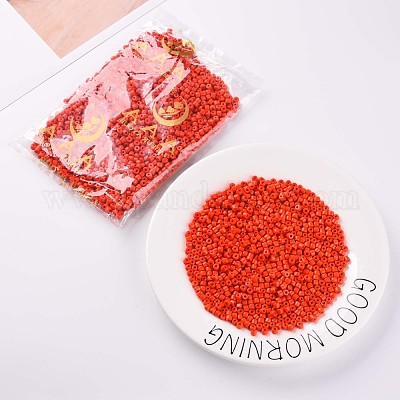 Непрозрачные цвета стеклянные круглые бусины стекляруса SEED-S045-001A-A01-1