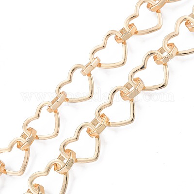 Латунное сердце с восьмиугольными звеньями CHC-N021-10LG-1