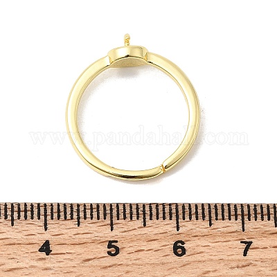 Verstellbare Fingerringfassung aus Messing&nbsp;KK-P343-02G-1