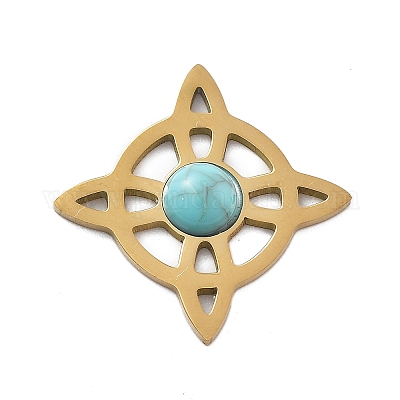 Синтетические бирюзовые подвески STAS-I327-14G-01-1