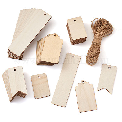 Незаконченные деревянные большие подвески WOOD-TA0002-27-1