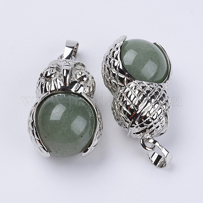 Естественный зеленый авантюрин подвески G-P350-A08-1