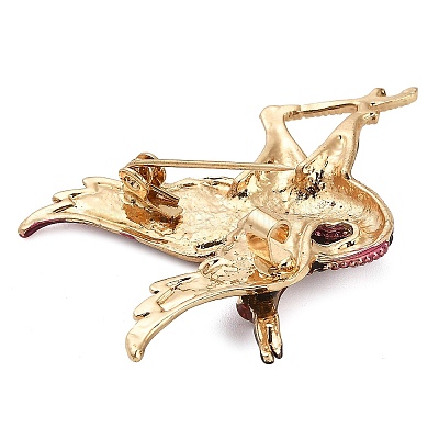 Эмалевые значки с изображением красного венценосного журавля JEWB-S035-01G-01-1