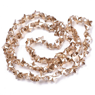 Стеклянные бусины с гальваническим покрытием &nbsp;EGLA-N002-05H-1