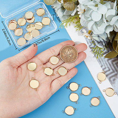 30 шт. 201 нержавеющая сталь кабошон соединительные настройки STAS-BBC0004-36-1