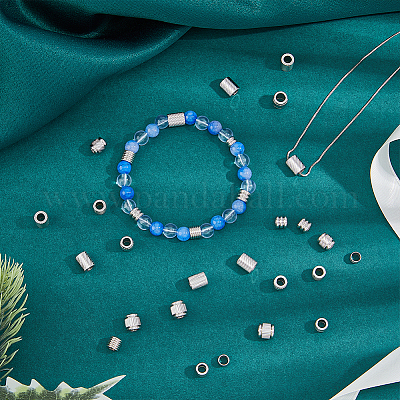 60 шт. 6 стиля 201 европейские бусины из нержавеющей стали STAS-FH0002-06-1