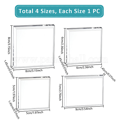 4 шт. 4-х стилевые акриловые подставки для дисплеев ODIS-GA0001-58-1