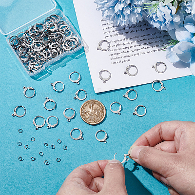 Фурнитура для сережек-гвоздиков из нержавеющей стали 304 STAS-UN0006-21P-1