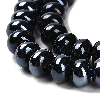 Фарфоровые бусины-рондели PORC-Q001-01H-1