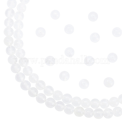 1 нить бусины из натурального селенита&nbsp;G-AR0005-51-1