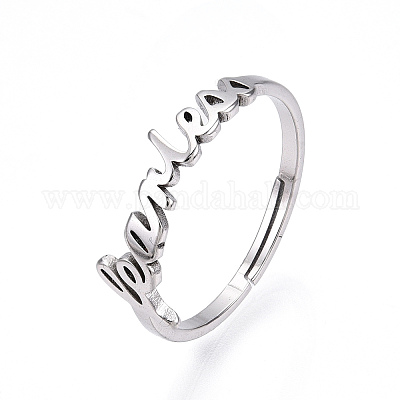 Кольцо с регулируемой высотой из нержавеющей стали 304 RJEW-L107-031P-1