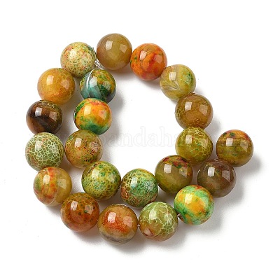 Окрашенные естественный агат бисер пряди G-I394-B14-1