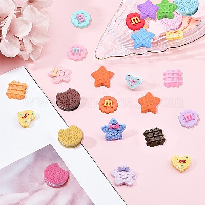 60 шт. 6 стиля непрозрачных смоляных кабошонов CRES-SC0001-84-1