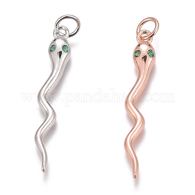 Латунные микро-паве зеленые кубические циркониевые подвески ZIRC-O035-27-1