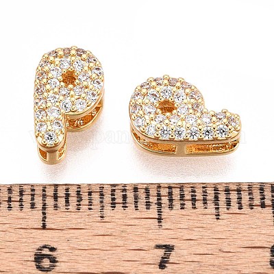 Латунные микропаве из прозрачного кубического циркония KK-T071-17G-P-1