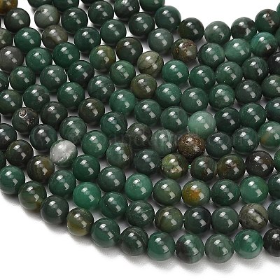 天然石アフリカンジェイドビーズ連売り ラウンド 8.5mm 穴：0.8mm 約46