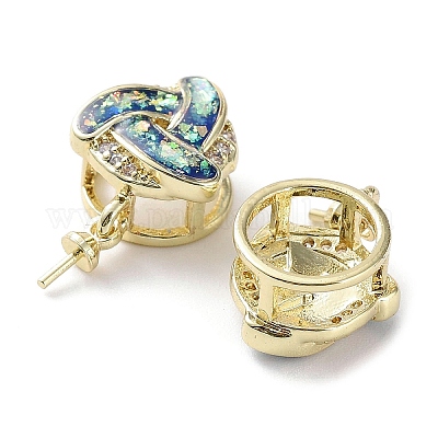 Латунные микропаве в форме узла KK-C041-04A-G-1