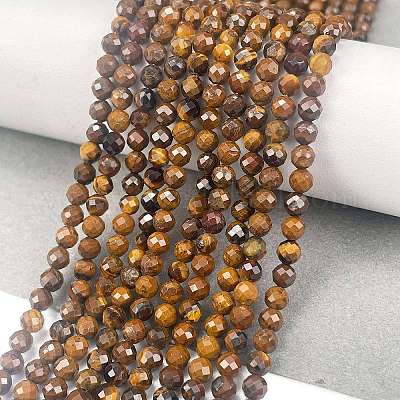 Природных тигровый глаз бисер нитей&nbsp;LS-G-M399-03C-1
