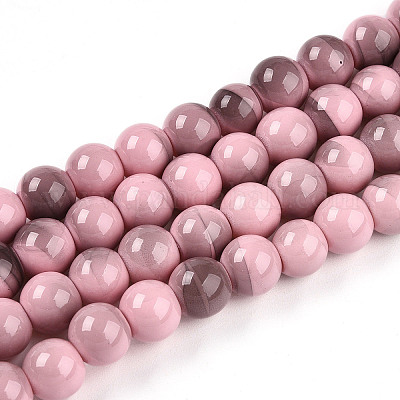 Выпечка окрашенные стеклянные бусины пряди X1-DGLA-N013-8mm-09-1