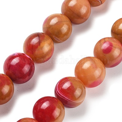 Природные многоцветные агат бисер пряди G-A261-B12-14mm-1