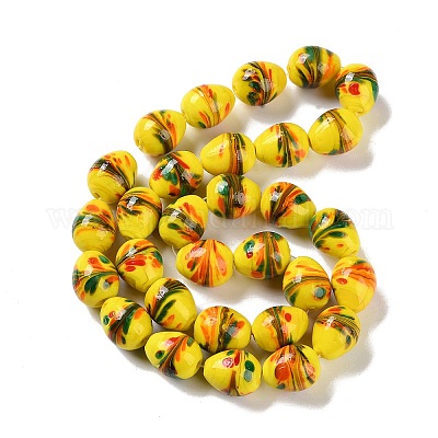 Бусы лэмпворк ручной работы LAMP-Q036-08E-1