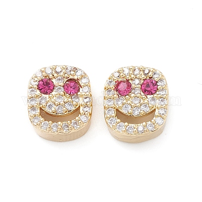 Латунные микро проложить кубического циркония бусы KK-M241-01O-1