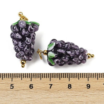 Нержавеющая сталь 304 с подвесками ручной работы в стиле лэмпворк STAS-Q352-02G-D-1