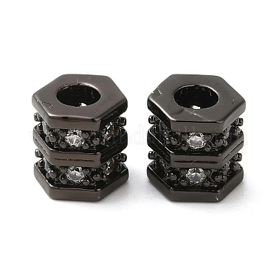 Стойки обшивки латунь кубического циркония бусы KK-Z033-27B-1