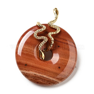 Природные красной яшмы подвески G-E088-01G-01-1