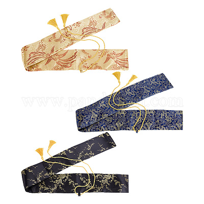 3 комплект футляра для меча из двухцветного шелкового материала AJEW-HY0001-86-1