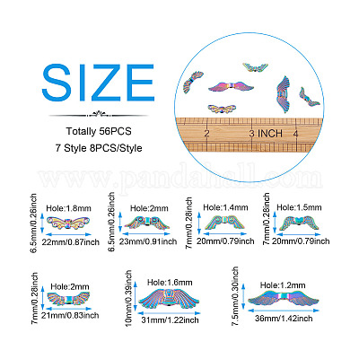 56 шт. 7 стильные бусины из сплава с покрытием FIND-CW0001-24-1