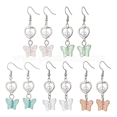 Прозрачные стеклянные бусины EJEW-JE06432-1