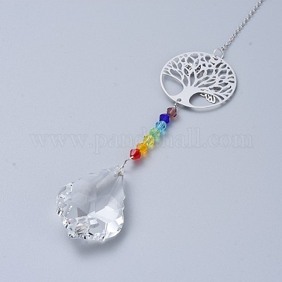 Кристаллы люстра ловцы солнца призмы чакра висит кулон AJEW-I040-20P-1