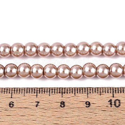 Выпечка окрашены перламутровый стекла жемчужные нити круглый шарик HY-Q003-6mm-11-01-1