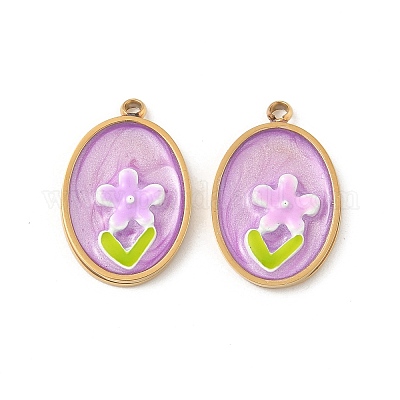 Подвески из нержавеющей стали 304 с эмалью STAS-U057-09G-1