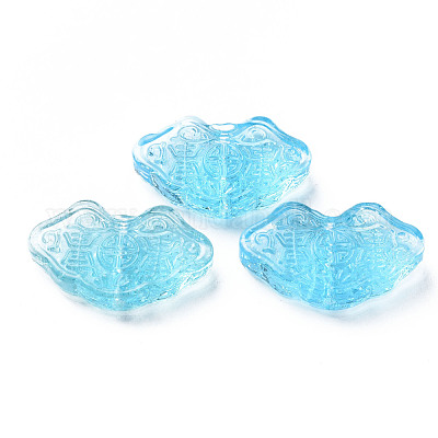 Perle di lampwork irregolari fatte a mano trasparenti&nbsp;LAMP-T017-11C-1