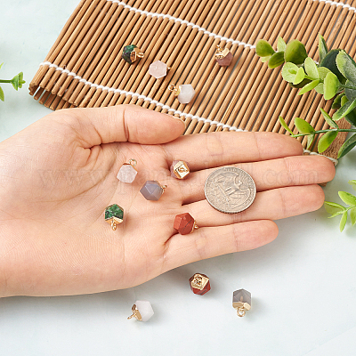 12 шт. 6 стиля подвески из натуральных драгоценных камней G-FW0001-24-1