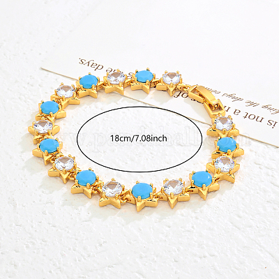 Женские браслеты из латуни с кубическими циркониями LN8502-1-1