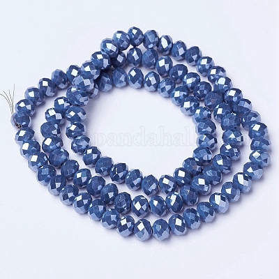 Chapelets de perles en verre électroplaqué&nbsp;EGLA-A034-P1mm-A05-1