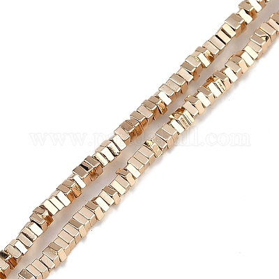 Гальванические нити из синтетических немагнитных гематитовых бусин G-G174-H01-01-1