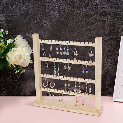 Shop FINGERINSPIRE 24 pcs Wooden Earring Display Cards with Hanging Hole 2  Holes Ear Studs Display Cards Rectangle 2 Inclined Groove Necklace Organizer  Cards Jewelry Tags for Retail Stores for Jewelry Making - PandaHall Selected