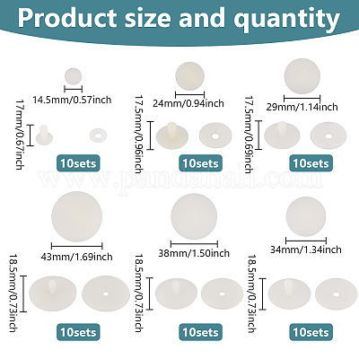 60 набор 6-х видов пластиковых кукольных шарниров DOLL-GO0001-05-1