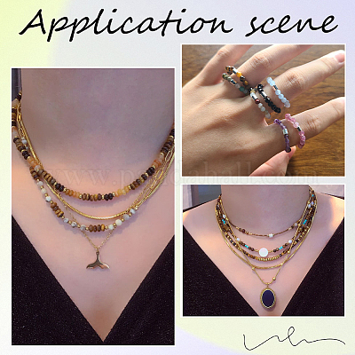 2 нитка натуральных желтых бусин тигрового глаза G-BBC0001-29-1