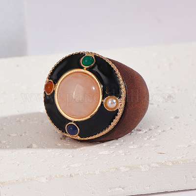 Плоские круглые кольца из дерева FS-WG75D49-02-1