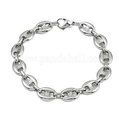 Браслеты из нержавеющей стали 304 с цепочкой для женщин и мужчин BJEW-Z143-25P-1